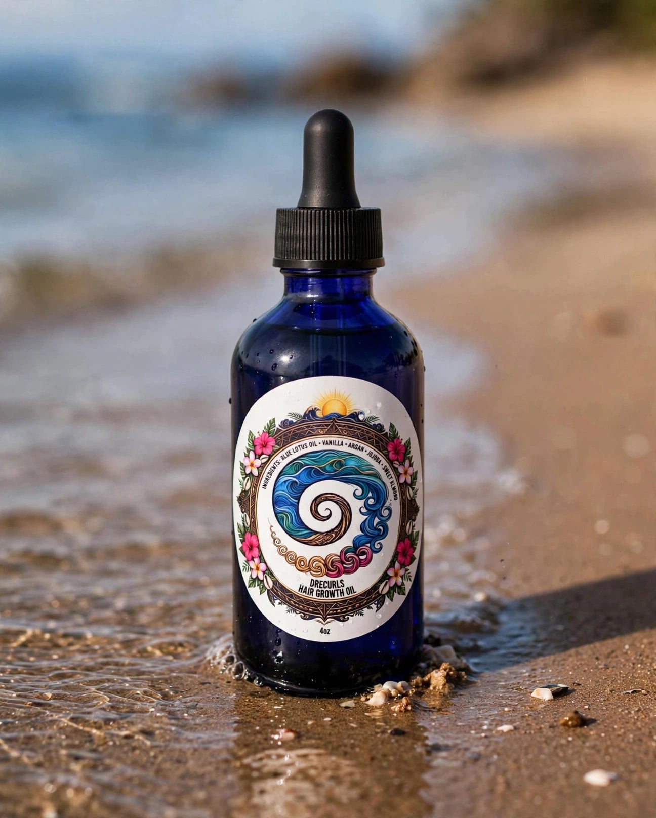 DRECURLS Blue Lotus Hair Growth Oil – 4oz (Limited Edition)