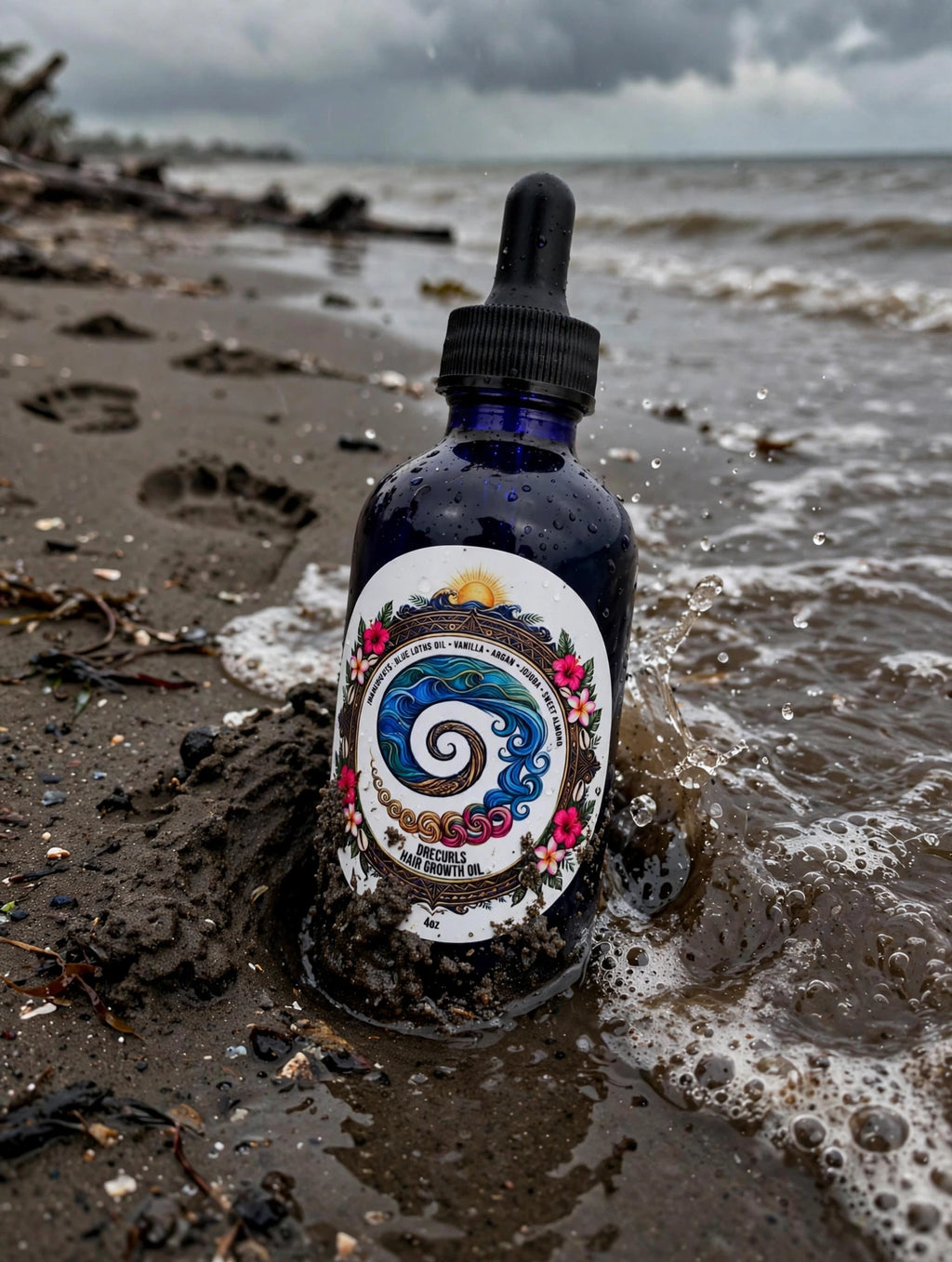 DRECURLS Blue Lotus Hair Growth Oil – 4oz (Limited Edition)