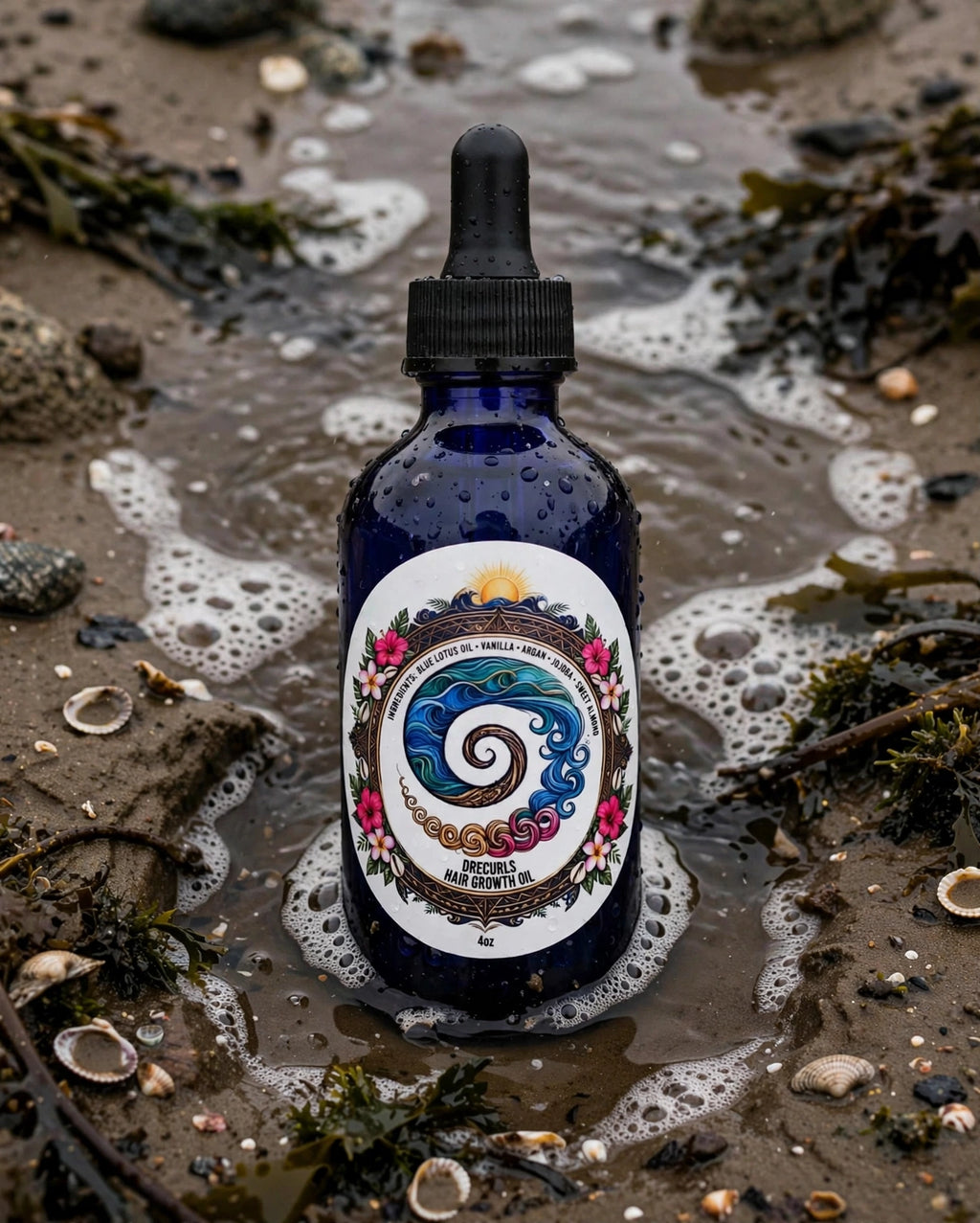 DRECURLS Blue Lotus Hair Growth Oil – 4oz (Limited Edition)